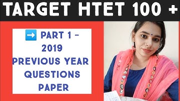 Part 1- Htet 2019 previous year questions series 1 // NS CLASSES