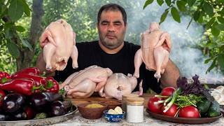 Crispy Whole Chickens Over an Open Fire