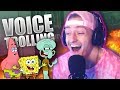 Spongebob voice impressions amazing reactions