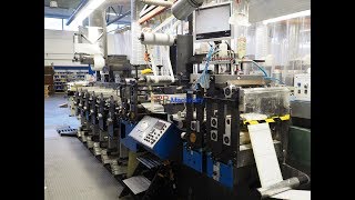 Gallus EM 280 6 colours flexo label printer with UV and hot air dryer