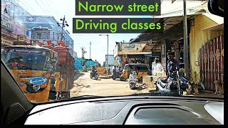 How to Drive a Car in Narrow Streets? Beginner Car Driving Lessons - Tight Roads - Woman Classes