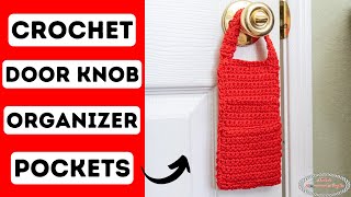 December 18th FREE Advent Calendar Mystery CAL Pattern - Crochet Doorknob Organizer Pocket Pattern
