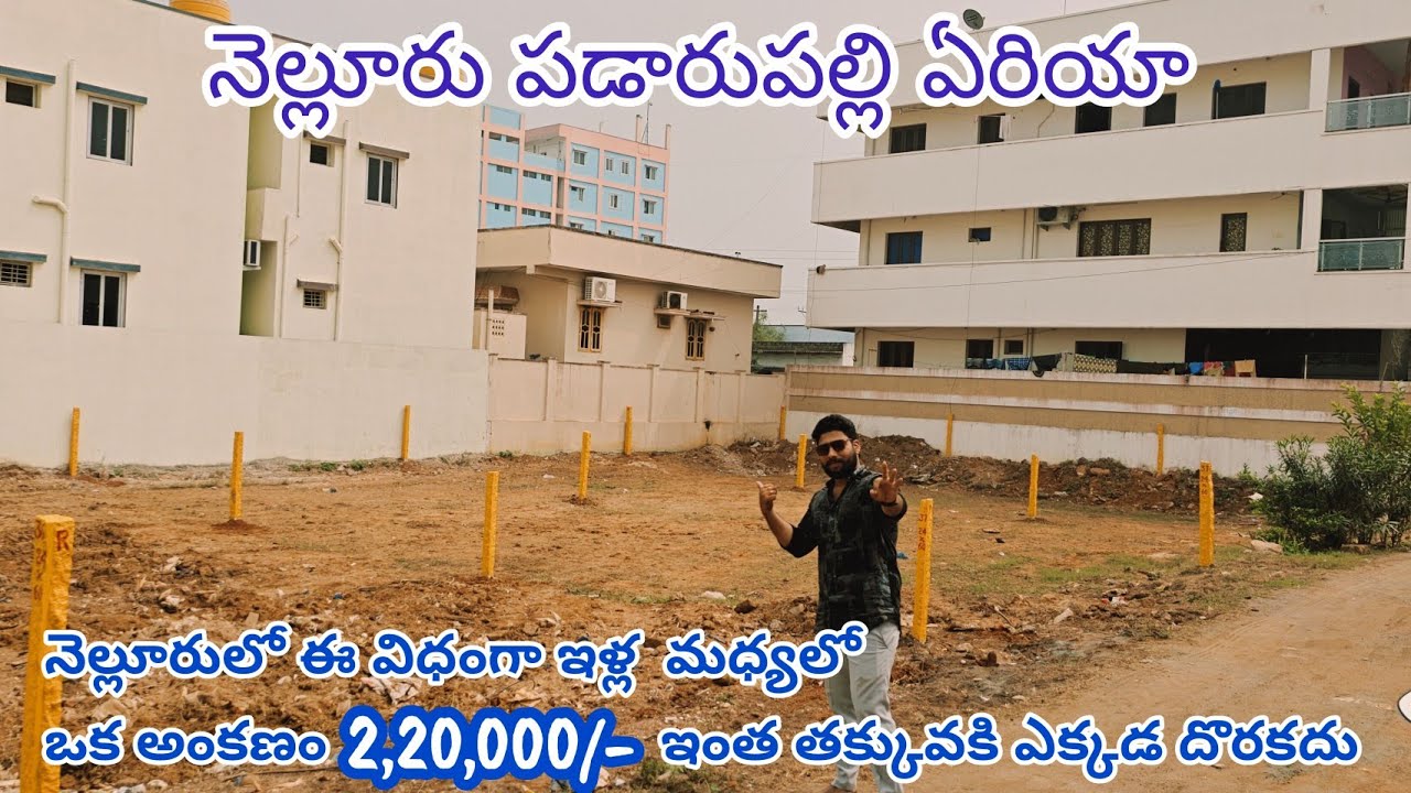 //ఒక అంకణం 2,20,000/- తక్కువ ధర //20 అంకణాల చిన్న ముక్కలు ||ఇళ్ల మధ్యలో ||నెల్లూరు #పడారుపల్లి ఏరియా