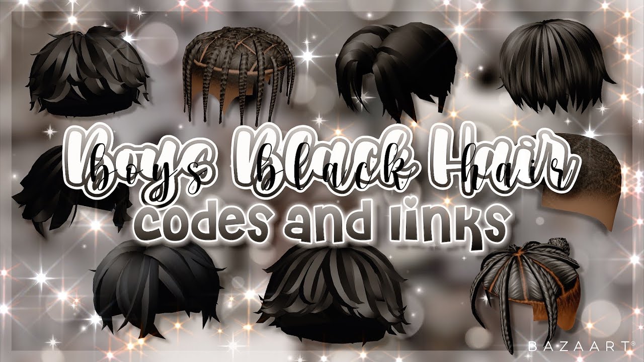 Black Hair Codes & Links For Boys (Short Hair) | Roblox - Youtube