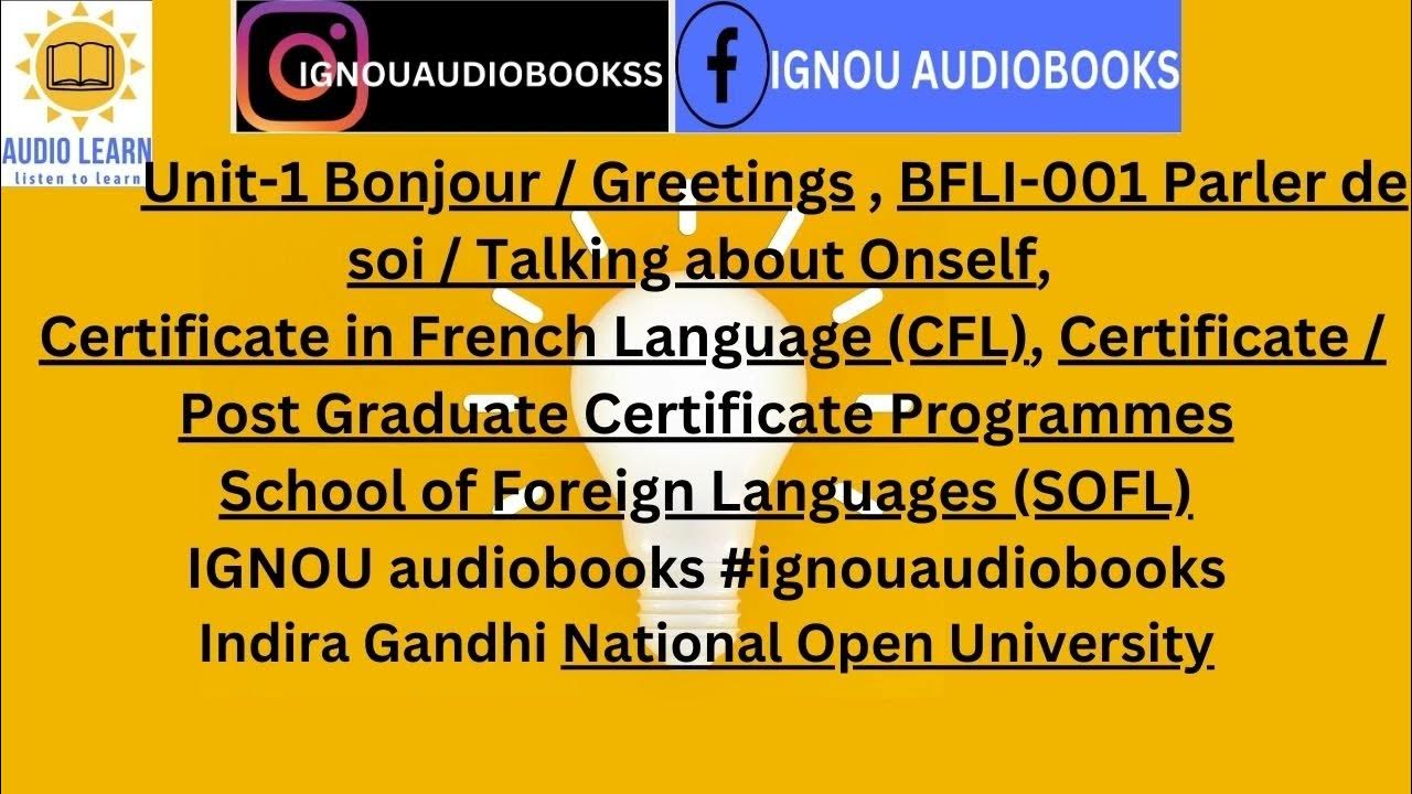 Bonjour Greetings Unit 1 BFLI 001 Certificate In French Language CFL bonjour-greetings-unit-1-bfli-001-certificate-in-french-language-cfl