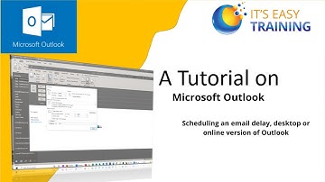 This video explains how to schedule an email in Microsoft Outlook. Delay emails