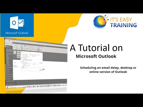 This video explains how to schedule an email in Microsoft Outlook. Delay emails