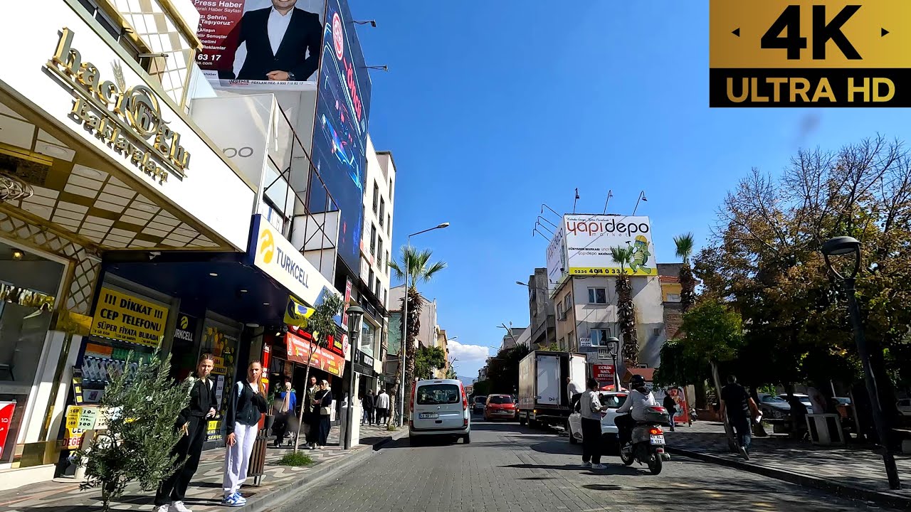 Manisa Akhisar | Akhisar Çarşı ve Şehir Merkezi Turu | City Center Driving Tour |4K| 30fps | 2025 |