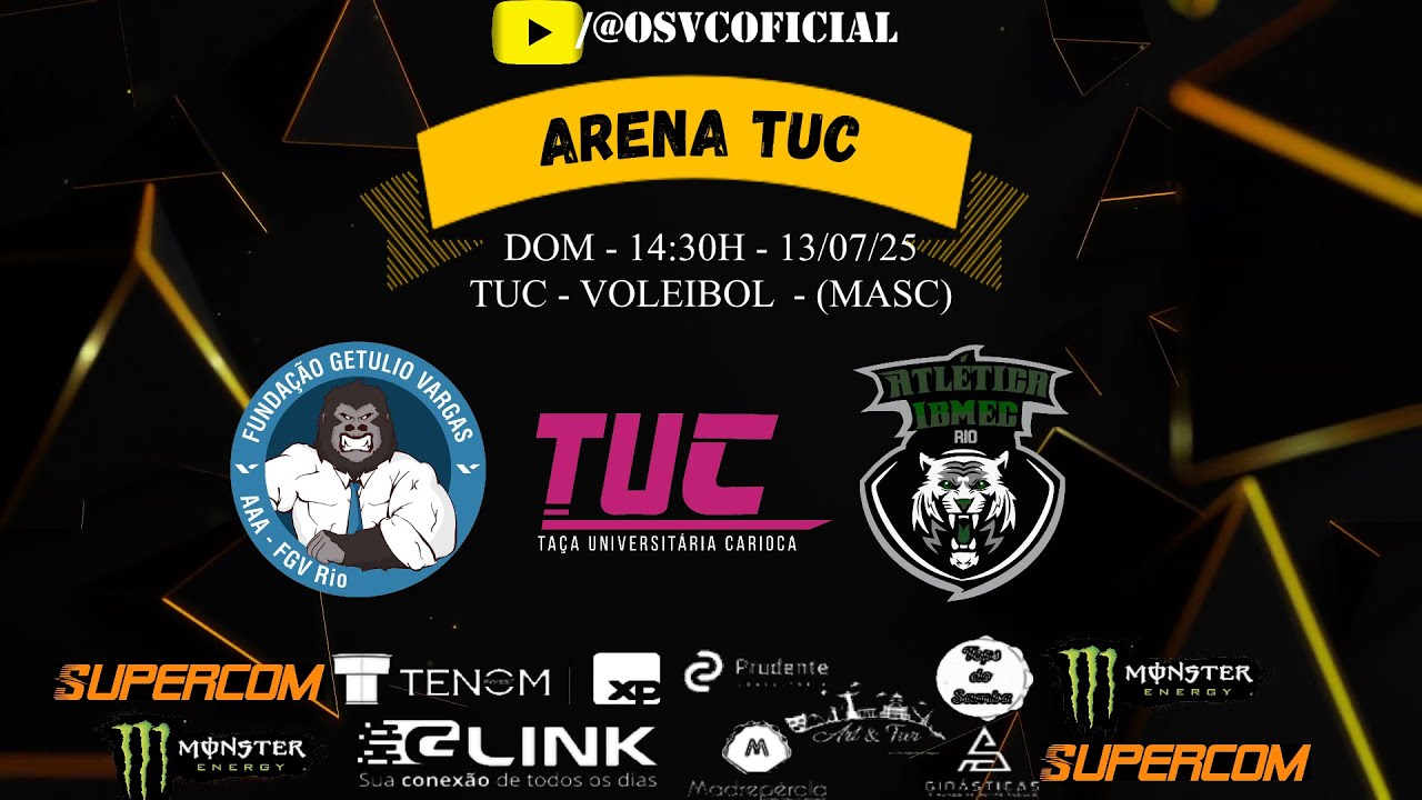 FGV RIO X IBMEC RIO - TUC - VOLEIBOL (MASC) - 13/07/25 - AO VIVO