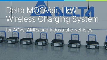 Delta MOOVair 1 kW Wireless Charging System for AGVs, AMRs and Industrial e-Vehicles