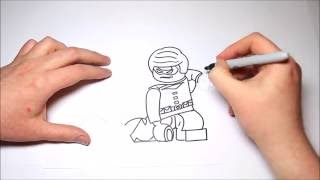 Easy How To Draw Lego DC Robin For Kids