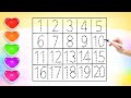 🔢 Learn to Count 1 to 20 Number Blocks |Tracing & Coloring Page for Kids | 1–20 Math fun 🎨