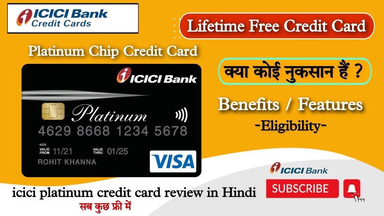 ICICI Platinum Credit Card Icici Platinum Chip Credit Card icici