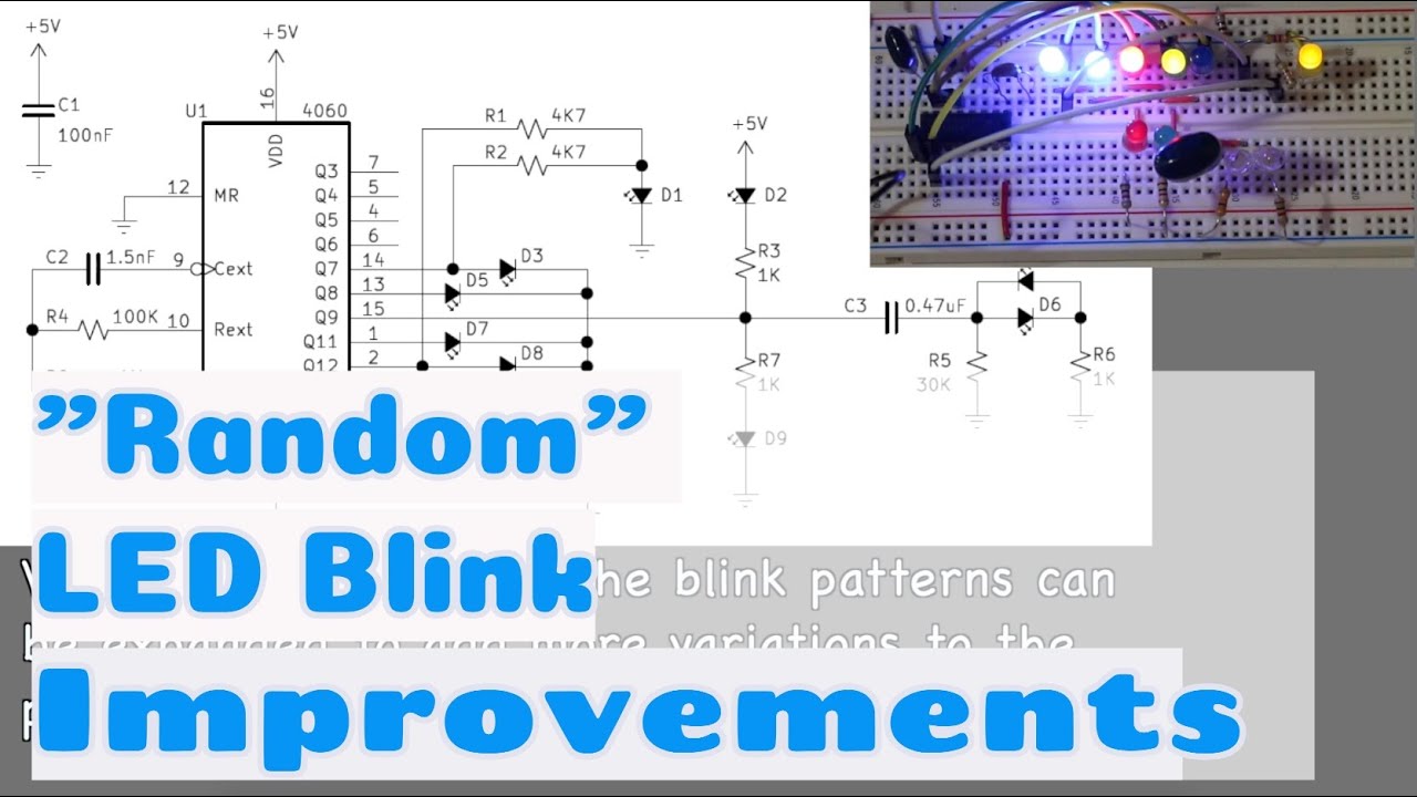 LED Ideas to Blink "More Randomly" without Microcontroller: Binary ...