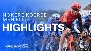 Chaotic final 1km adds DRAMA to finale | Nokere Koerse Men Elite 2024 Highlights | Eurosport Cycling