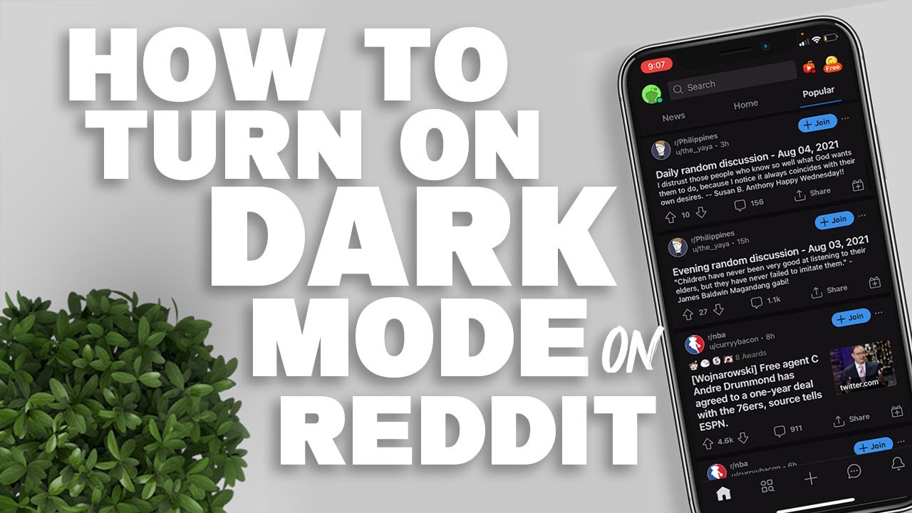 How to turn on Dark Mode on Reddit app 2021