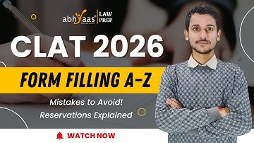 📌CLAT 2026 Application Form Filling – Step-by-Step Guide (A to Z) In English | Abhyaas Law Prep
