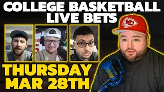 College Basketball Bets Live Thursday March 28 | Kyle Kirms Picks & Predictions | The Sauce Network