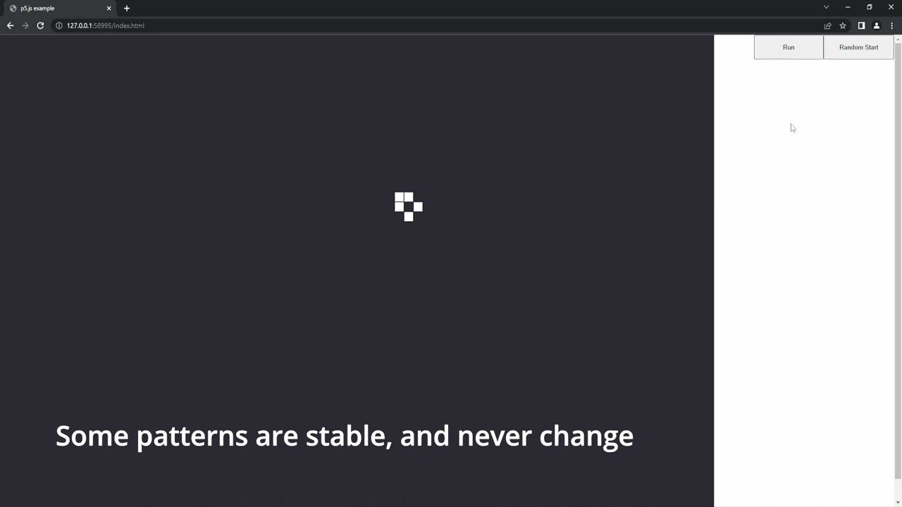 Conway's Game of Life Made Using Javascript