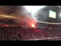 Flares lit at champions league final