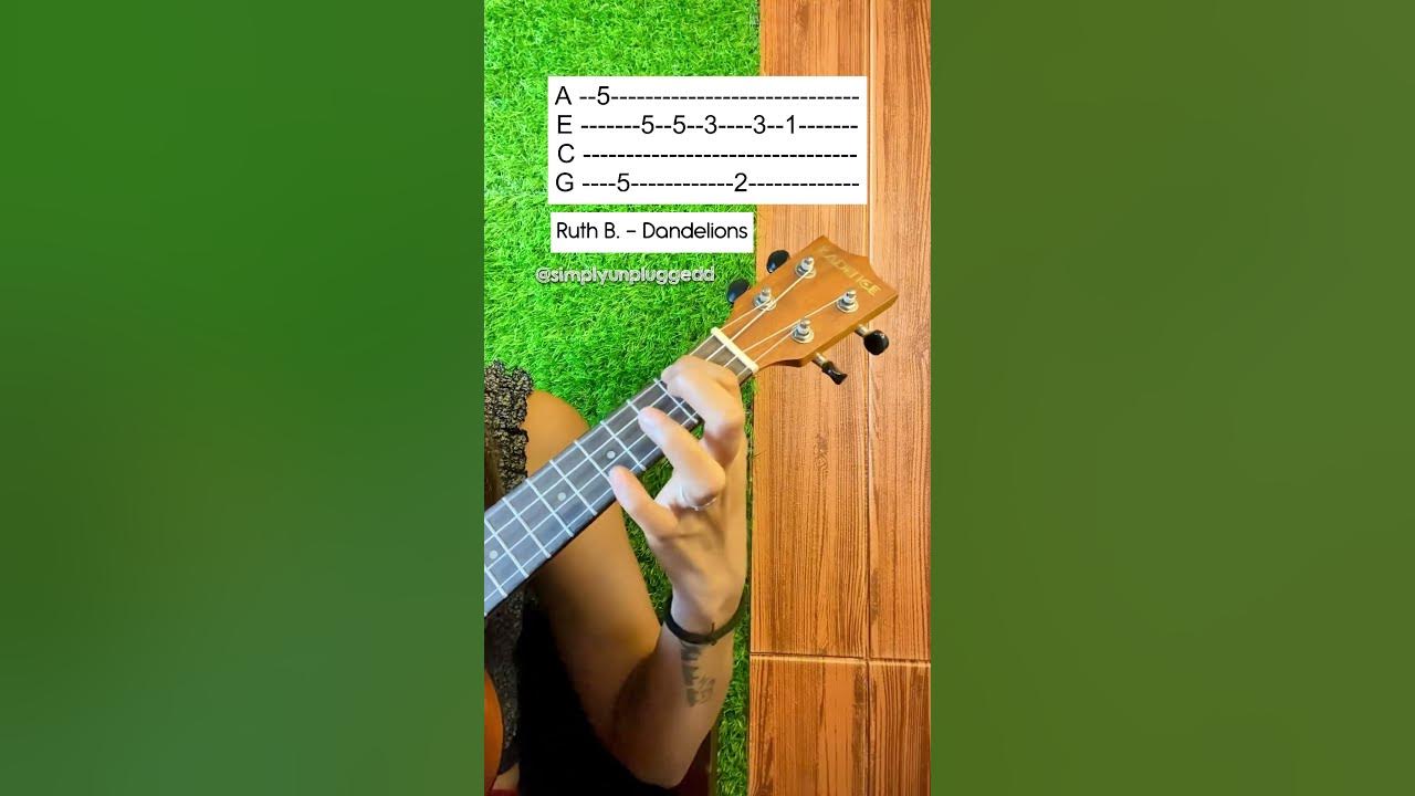 Ruth B Dandelions (Easy Ukulele Tabs Tutorial) ukulele shorts 