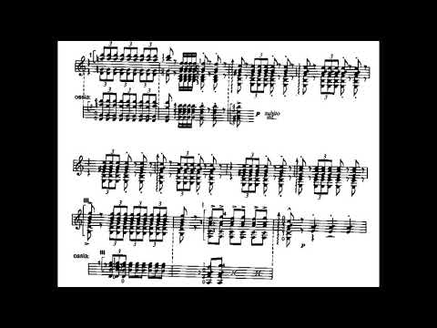 Manuel de Falla - Danza del Molinero for Guitar (1919) [Score-Video]