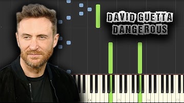 David Guetta - Dangerous - [Piano Tutorial] (Synthesia) (Download MIDI + PDF Scores)