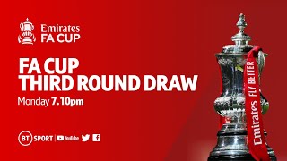 Watch live coverage of the emirates fa cup third round draw 2020/21,
with premier league and championship clubs entering competition.hit
'subscribe' abov...
