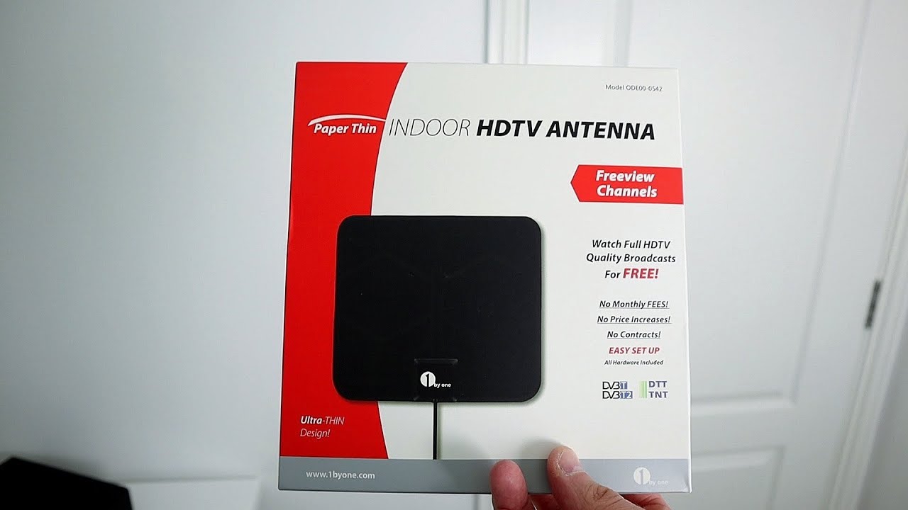 1byone Indoor TV Aerial 1080P & 4K Support YouTube