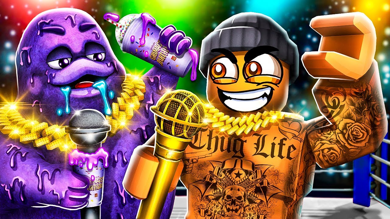 1v1 Roblox RAP BATTLE vs GRIMACE.. (INSANE) - YouTube