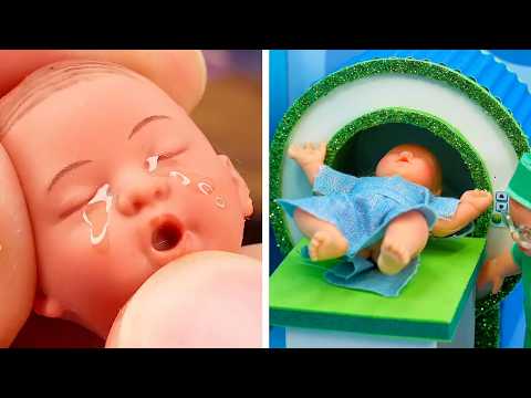 Making TWO Mini Baby Hospital Rooms from Scratch | DIY Baby Doll tiny items