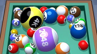 Pool Merge Ball 2048 - Satisfying ASMR Gameplay - Level Up billiard Balls 2048 Game  screenshot 4