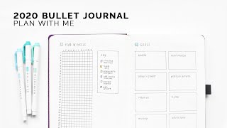 2020 bullet journal plan with me