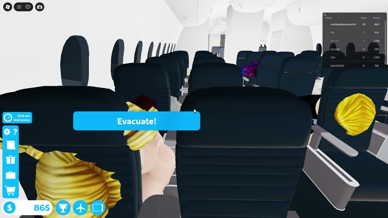 Cabin crew simulator emergency landing