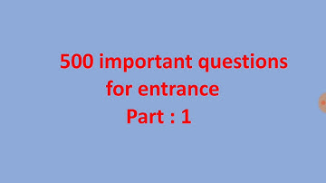 Most important questions for  Entrance Examination (+2) [PHYSICS].