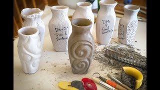 Building and Cleaning a Vase or Bottle Form with the Pinch and Coil Methods