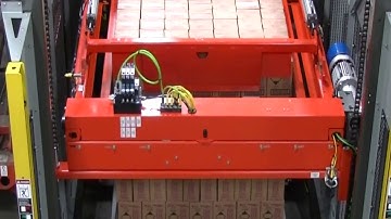 FL2000 Floor Level Palletizer Stacking Small Cases