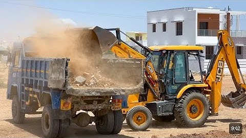 JCB 3DX & jcb video Front Bucket Loading Mud In Truck for Work | Jcb tractor video 🚜🚜⛽