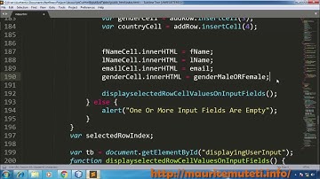 13. JAVASCRIPT CSS HTML TUTORIAL - How To Display Dropdown Selected Item On Html Table