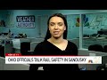 Federal and local leaders talk rail safety with workers at Sandusky derailment site