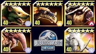 All Max Level 40 Legendary Cenozoics Juric World