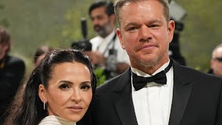 Lip Reader Tells Us What Matt Damon's Wife Said Before 2024 Met Gala