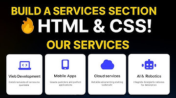 🔥 Build a Stunning Services Section with HTML & CSS | Dark Mode UI Tutorial