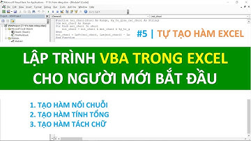 Lập trình VBA trong Excel cho người mới bắt đầu ! #05 Tự tạo hàm Excel riêng