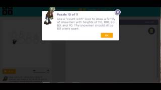 Code.org: The Artist 3: Stage 11: Puzzles 8-11