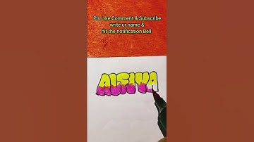 Bubble letter writing || name writing on request#calligraphy #alphabets #art#shorts