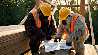 Bigfoot  Yeti Build A Treehouse In The Middle Of The Forest bigfootvlog funny treehouseadventure
