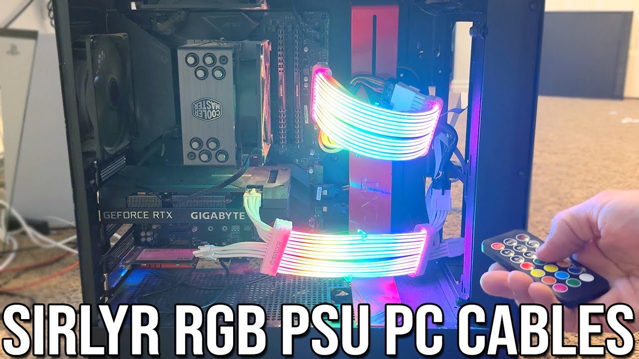 Sirlyr 3 x 8-pins RGB GPU-kabel, adresseerbare PSU PCIE