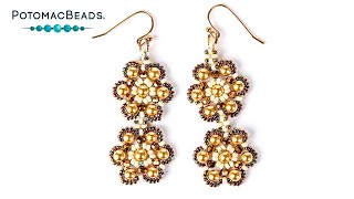 Inside Out Flower Component Earrings  - DIY Jewelry Making Tutorial by PotomacBeads