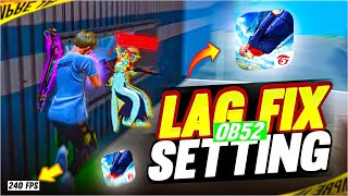 Free Fire OB52 Update — LAG FIXED Settings ⚡ Smooth FPS + Stable Gameplay screenshot 1